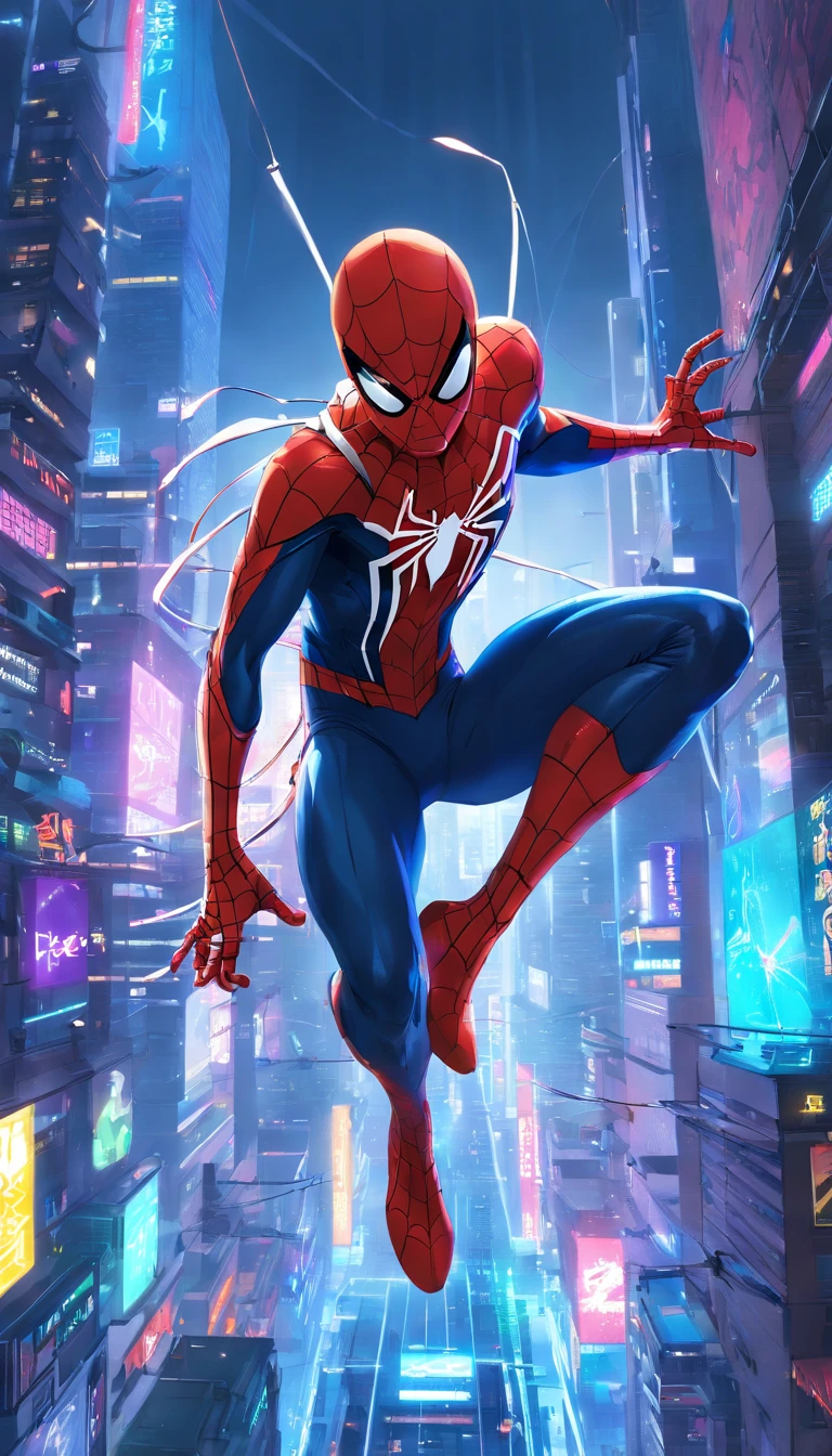 Get ready to witness the merging of the world of White Spider-Man and cyberpunk in one stunning image. In this 8K visual masterpiece, You will be transported to a futuristic and dystopian environment, Iconic Marvel heroes have a new look.
White Spider-Man appears in the imposing cityscape, Dominated by huge skyscrapers and glittering holographic advertisements. Neon reflects his cybernetic armor, The contrast between the protagonist's characteristic red and blue colors and the oppressive darkness of the environment.
Seu traje, Refurbished to suit cyberpunk style, Features metallic details and futuristic lines, Combines functional and futuristic aesthetics. Advanced fabrics, Decorated with optical circuits, When White Spider-Man prepares to face the challenges of this chaotic world,It seems to pulsate with electron energy.
The surrounding city is full of cyberpunk style features, Like a flying car, cyber implants, Drones and robots, Add a unique and technological atmosphere to your images. The contrast between the grandeur of the building and Spider-Man's presence in this dystopian landscape conveys a kind of solitary heroism and resilience in the face of adversity.
Stunning 8K quality makes every detail clear and realistic, From the intricate web cast by the white Spider-Man to every reflection and texture in the futuristic environment.
Get ready to marvel at the epic meeting point between the Spider-Man universe and cyberpunk aesthetics, In the image,Will capture your imagination and transport you to a world of action, Technology and adventure come together perfectly.