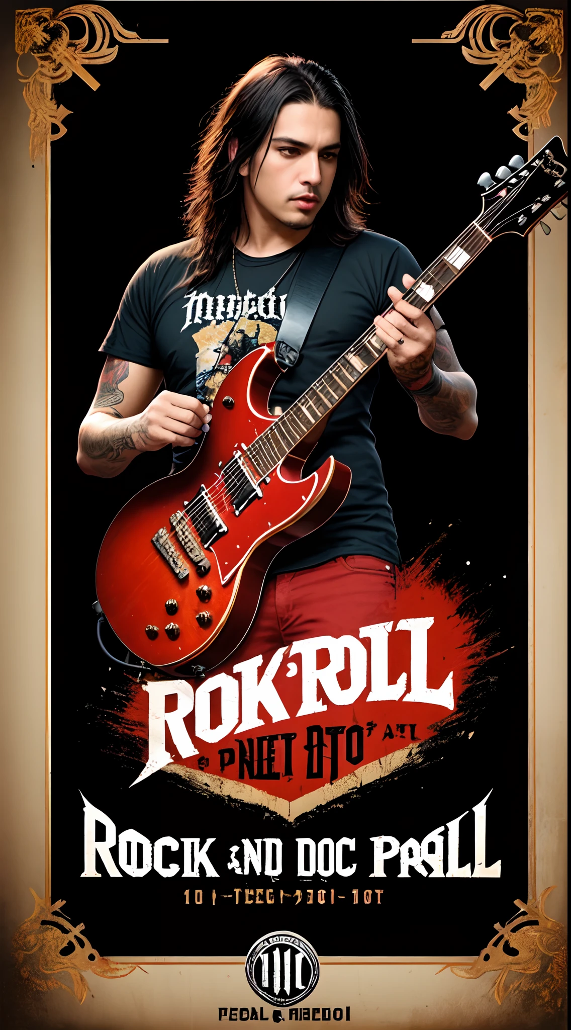 Rock and roll hand sign with red paint on black background, rock n roll, cartaz punk rock, rock, design de tshirt de metal pesado, estilo de arte metal pesado, O Imperador do Rock and Roll, Concerto de Evil Rock, filme rock, estilo metal pesado, punk rock album cover art style, Concerto de rock pesado, rocha pesada, arte em metal pesado, Concerto de Rock, metal pesado!