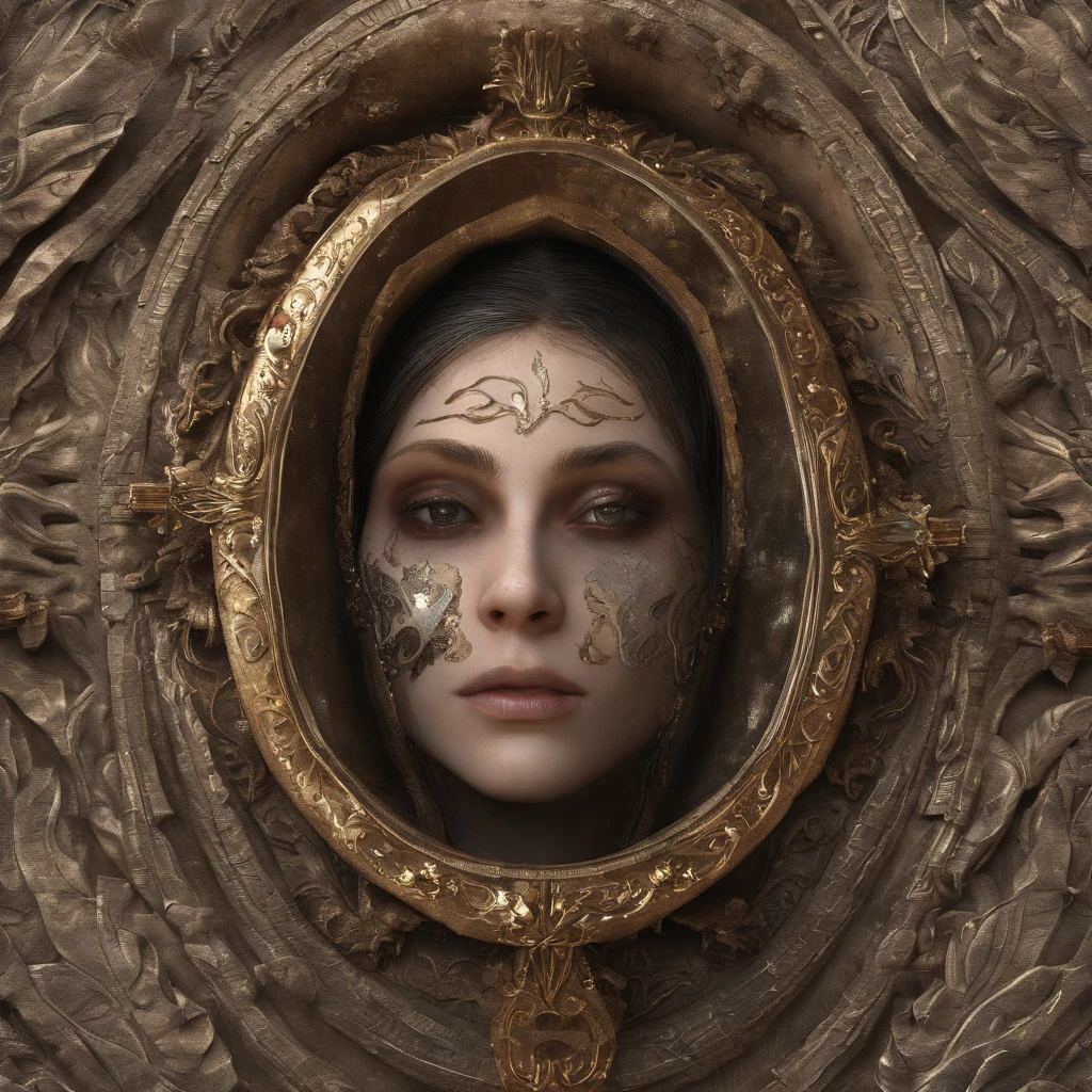 A coffin,Synthesized from bronze and crystal,Mystery,Deep underground,Secure storage,4K,Enchanting secrets,Enigmatic Atmosphere,Spooky breath,(Nobody 1.6),plethora of colors,high saturated,4K