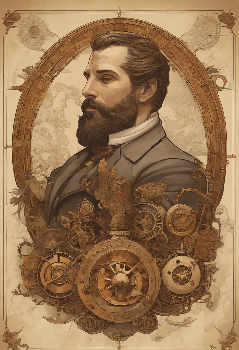 a painting of a man with a beard and a bird on his shoulder, Cyberpunk Jesus Cristo, inspirado em Constantine Andreou, Phil Noto e James Jean, inspirado em Andrey Esionov, inspirado em Tyler Jacobson, Cyberpunk ortodoxo, inspirado em Julius Jakoby, Adi Granov, Maxim Sukharev, Directed by: Anton Fadeev