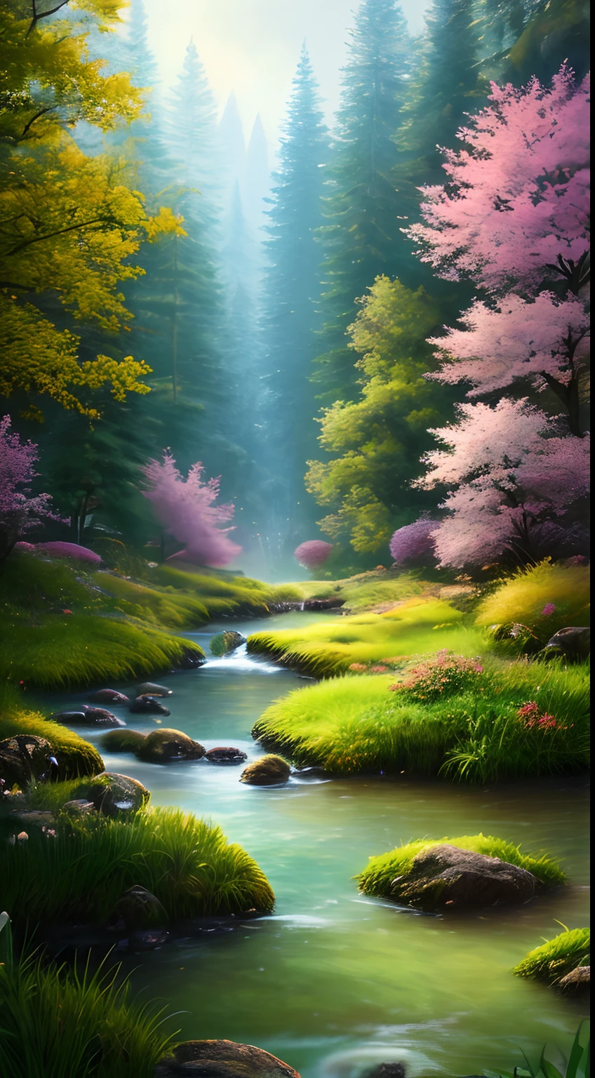 masterpiece, best quality, high quality,extremely detailed CG unity 8k wallpaper, An enchanting and dreamy scene of a fantasy forest, with towering trees, glowing mushrooms, and hidden fairy glens, creating a sense of mystique and enchantment, artstation, digital illustration, intricate, trending, pastel colors, oil paiting, award winning photography, Bokeh, Depth of Field, HDR, bloom, Chromatic Aberration ,Photorealistic,extremely detailed, trending on artstation, trending on CGsociety, Intricate, High Detail, dramatic, art by midjourney,night