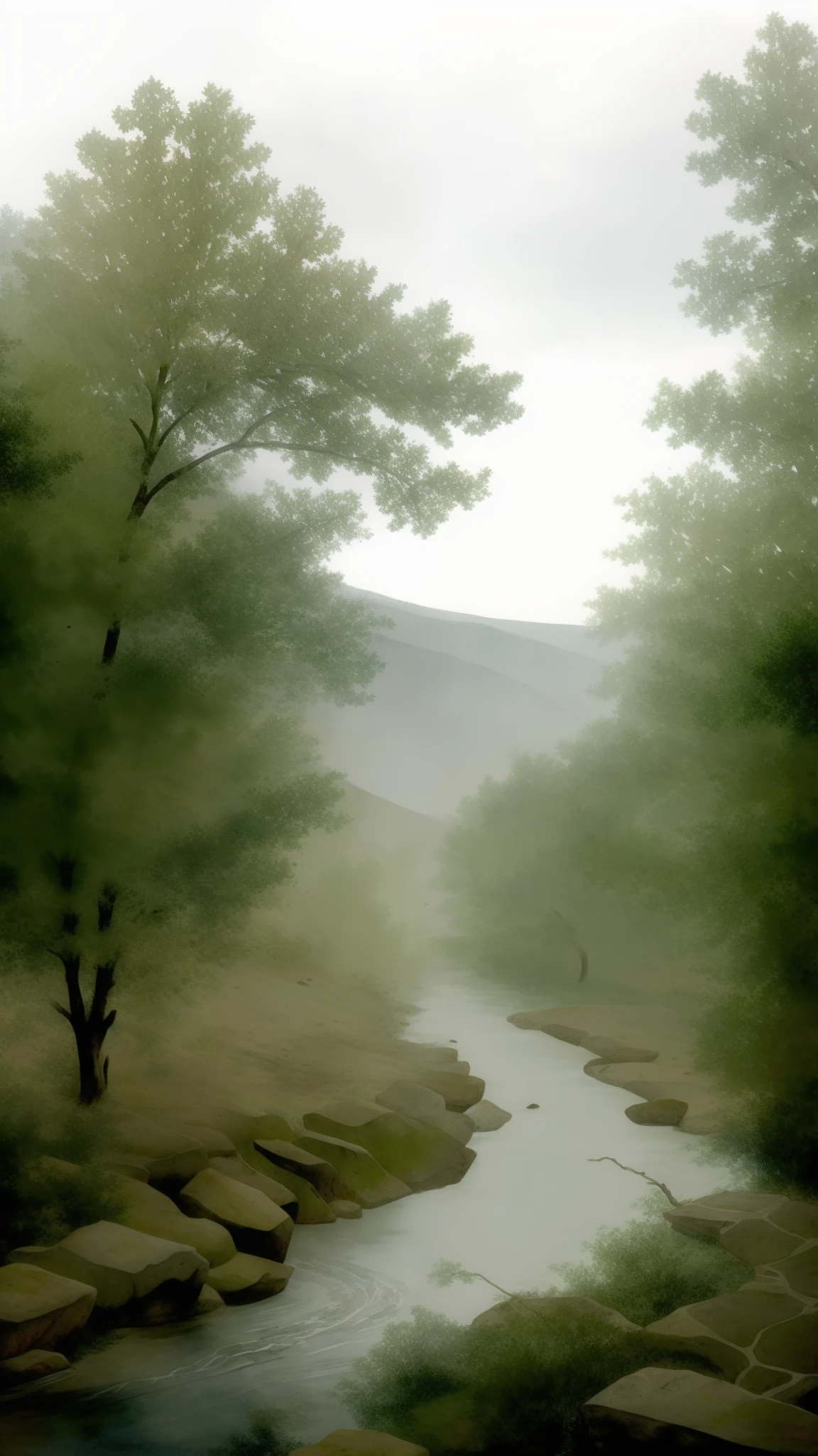 Dead old trees faint，.Small bridges and flowing water， Ancient road west wind thin horse