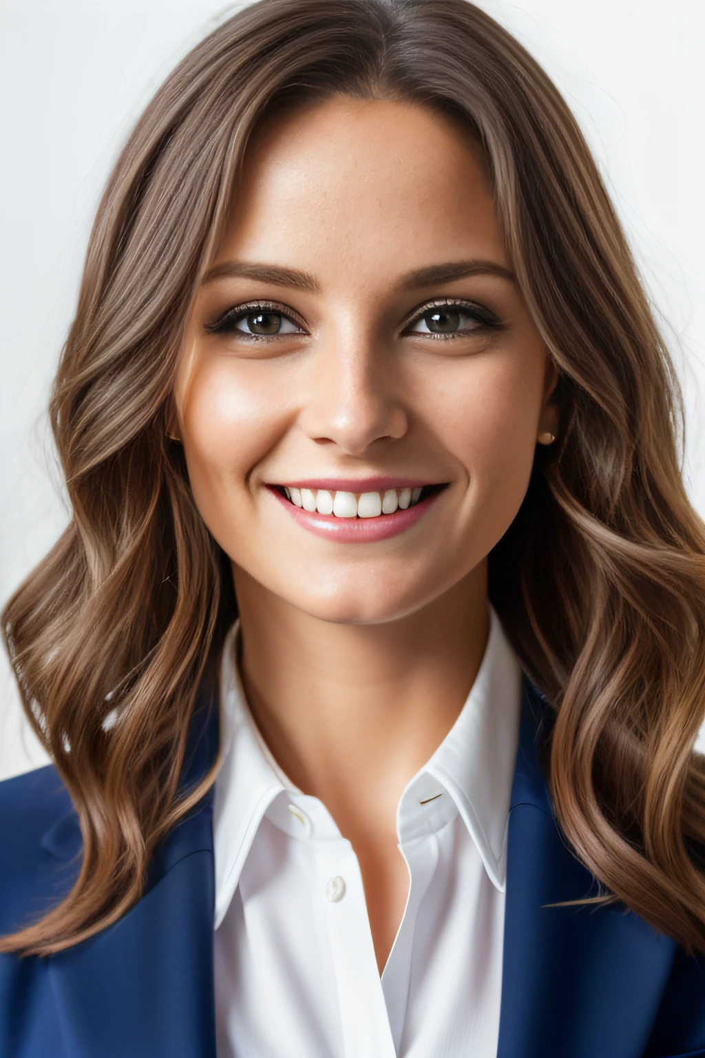 light brown eyes,long wavy dark brown hair