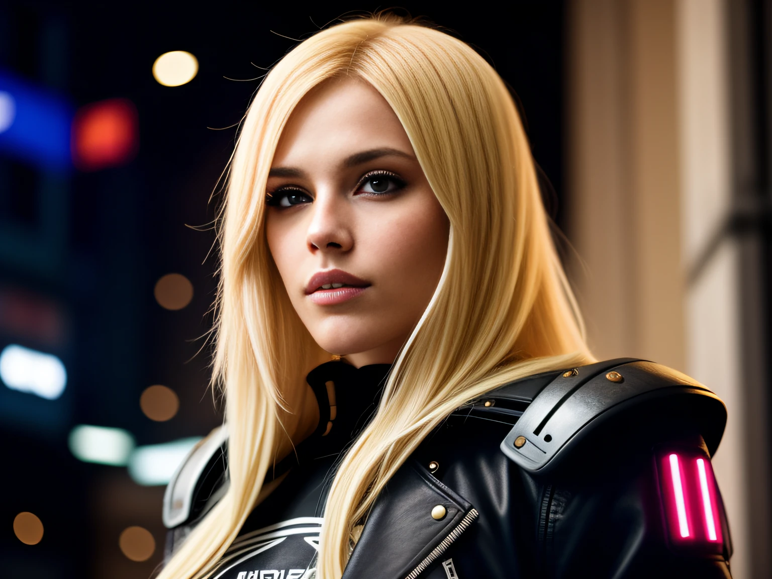 blond hairbl, blond hairbl, cyberpunk, 16 k, cinematografc, blaser