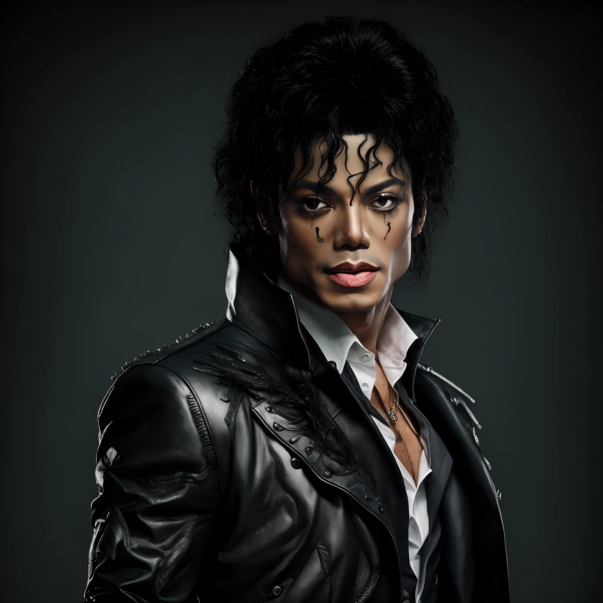 Michael Jackson uma jaqueta preta e gravata posando para uma foto, Retrato de Michael Jackson, Retrato de Michael Jackson, Michael_Jackson, Michael Jackson, Fotografia Moonwalker, atmosfera de suspense, Thriller, Michael Jackson como Homem-Aranha, retrato vfx altamente detalhado de, Em breve Michael Jackson, Foto de perfil, fan art, fantasia!!!, inspirado por Michael Sittow, Iconic character of high detail