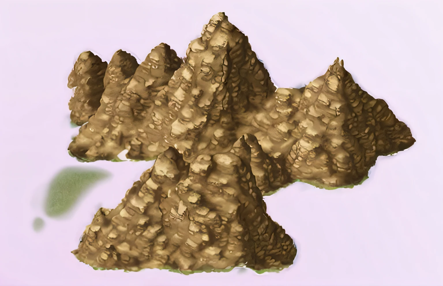 There is an image of a mountain, Carte normale, Grande montagne, Montagnes extraterrestres, 16k Enhanced Image, Montagnes flottantes, Destroyed mountains, Zone montagneuse, Terrain montagneux, Very detailed terrain, collines rocheuses, montagnes massives, Carte de texture, Detailed terrain, mandelbulber3d, montagneux, moutain, Bruit Perlin