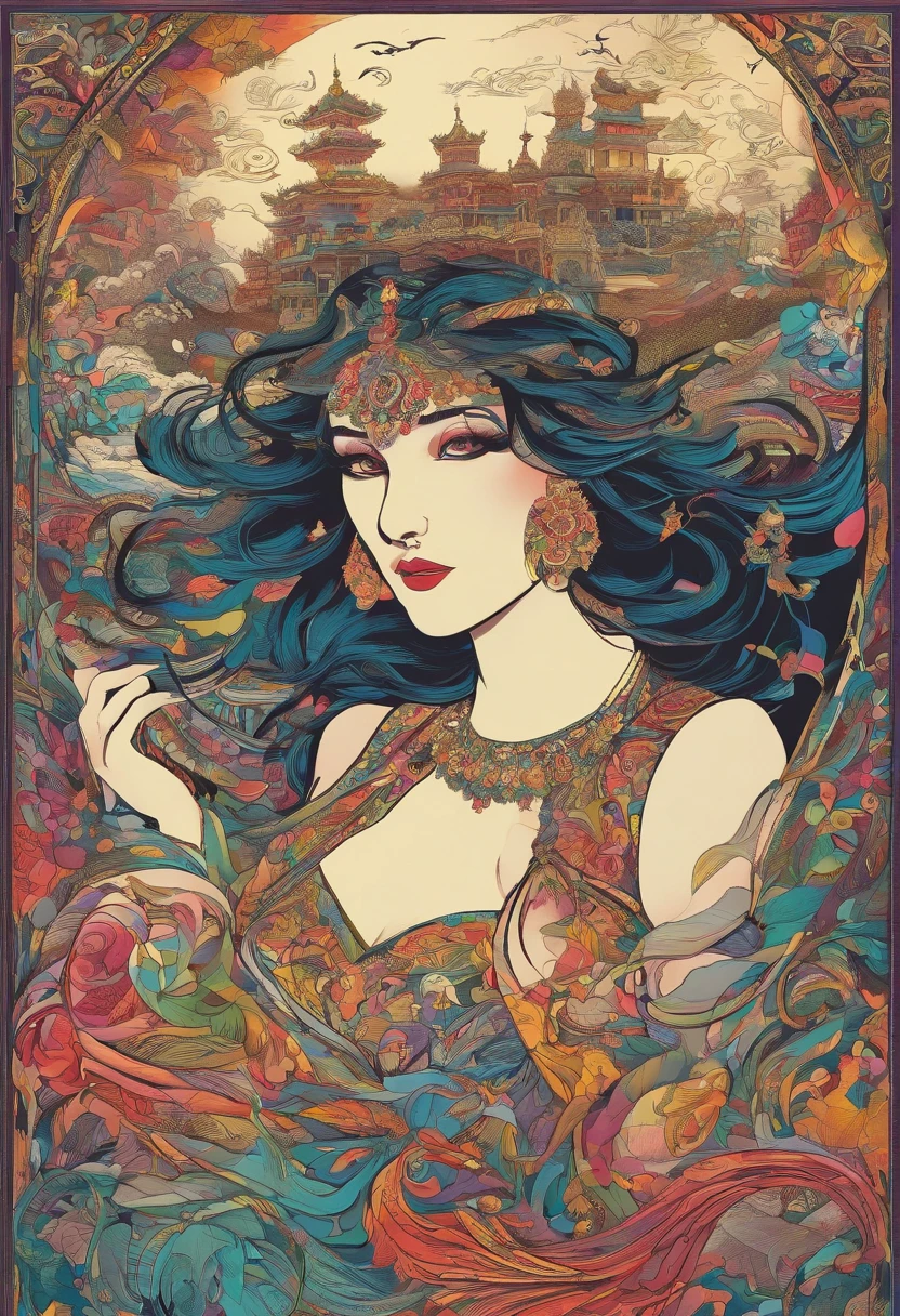 "Envision a mesmerizing scene of the 'Night Parade of One Hundred Demons' in exquisite detail, representing a masterpiece of artistry and quality. Capture the essence of this supernatural procession with vibrant colors, intricate designs, and nuanced lighting. Emphasize the dynamic movement and energy of the demons, showcasing their diverse appearances and unique attributes. Illuminate the night with ethereal glow and mysterious shadows, evoking a sense of wonder and awe. Enrich the atmosphere with elements like fog, moonlight, and flickering lanterns. Let this extraordinary spectacle unfold in a richly detailed setting, featuring a bustling street adorned with traditional architecture and symbolic motifs. May this be a breathtaking fusion of mythology, tradition, and artistic brilliance.", naked girl, nsfw