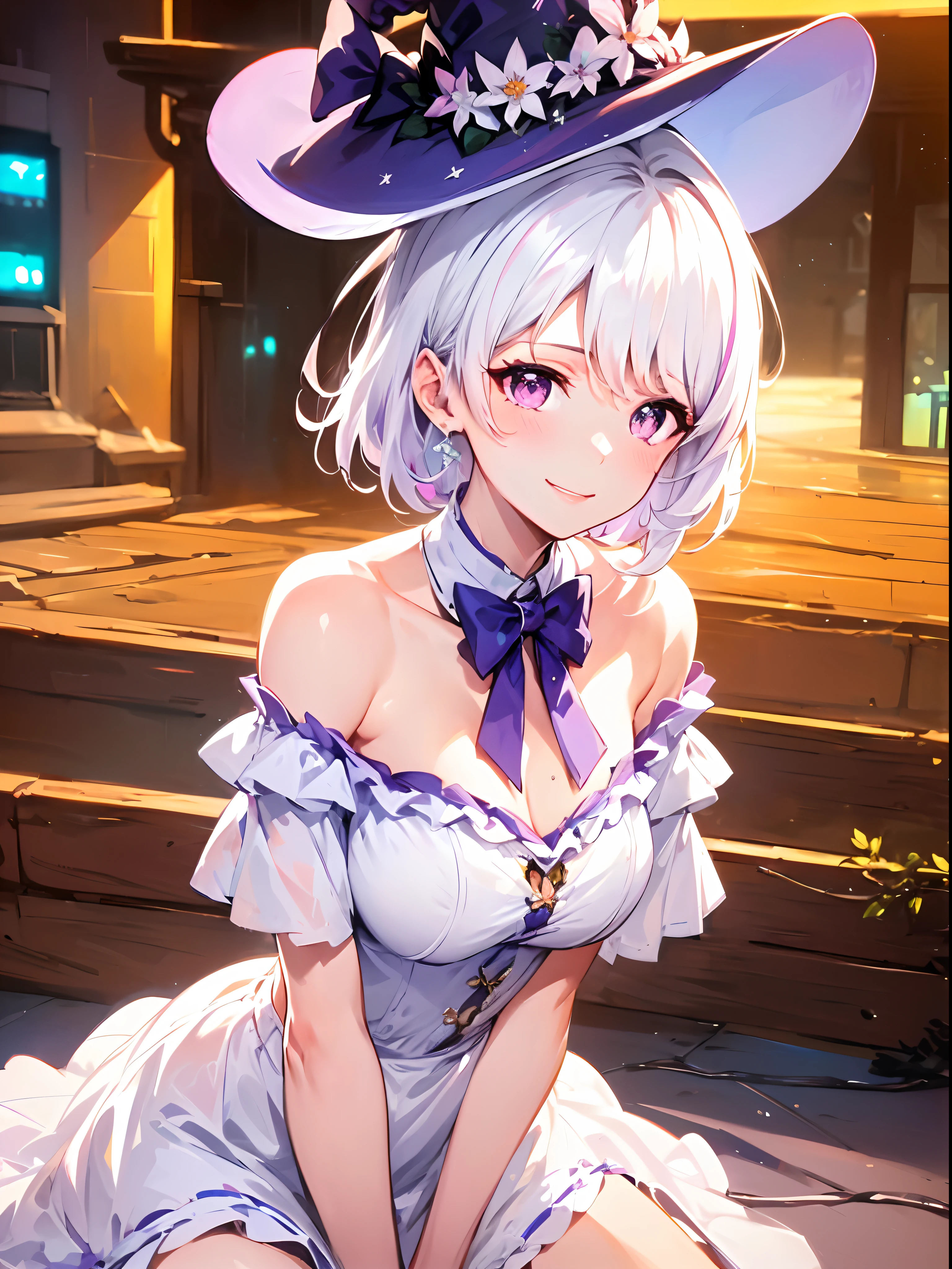 (Best quality),(4k), [highly grand details CG painting]!!,(((the Greatest masterpiece,))) (ultra detailed),(((idol))),(intricately details),(Natural,cute face),((((beautiful stage)))),(cinematic lighting),(blooming,synthetic wave),sharp focus, (reality: 0.7), solo,1 girl,Long eyelashes,watery eyes,reflected eyes,eyes shadow,light purple eyes,((one purple bow tie)),((witch hat)), (blue off-the-shoulder shirt: 0.4),beautiful hair,gradiation hair, [white dress]!!, white haired deity,straight hair,((elegant and conservative cloth)),seductive smile,Hilltop view.
The drone flew over the top of the mountain
Hilltop view drone operator.
Drone taking pictures at the top of the mountain.
Drone flying over the top of the mountain .
Drone operator with view of the top of the mountain .
Drone taking photos at the top of the mountain .
A drone operator ,brightly,cheerfulness,Warm and soft lighting,the sunset,（spark of light：0.7）