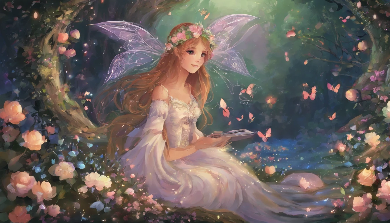 olhando para o computador, mulher romantica, fone de ouvido, quarto, flores, lofi , sentada estudando e olhando para o computador, fone de ouvido, flores