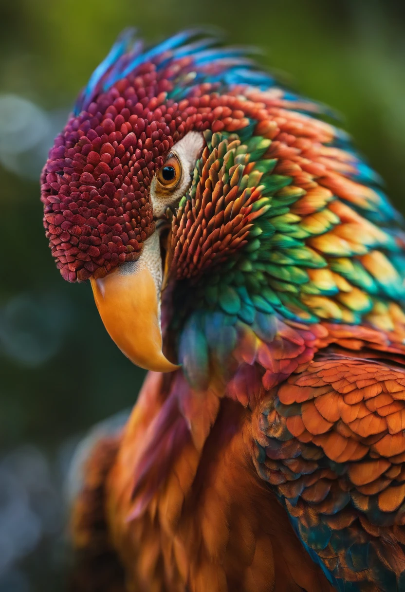 Phoenix-like creatures,Iridescent scales