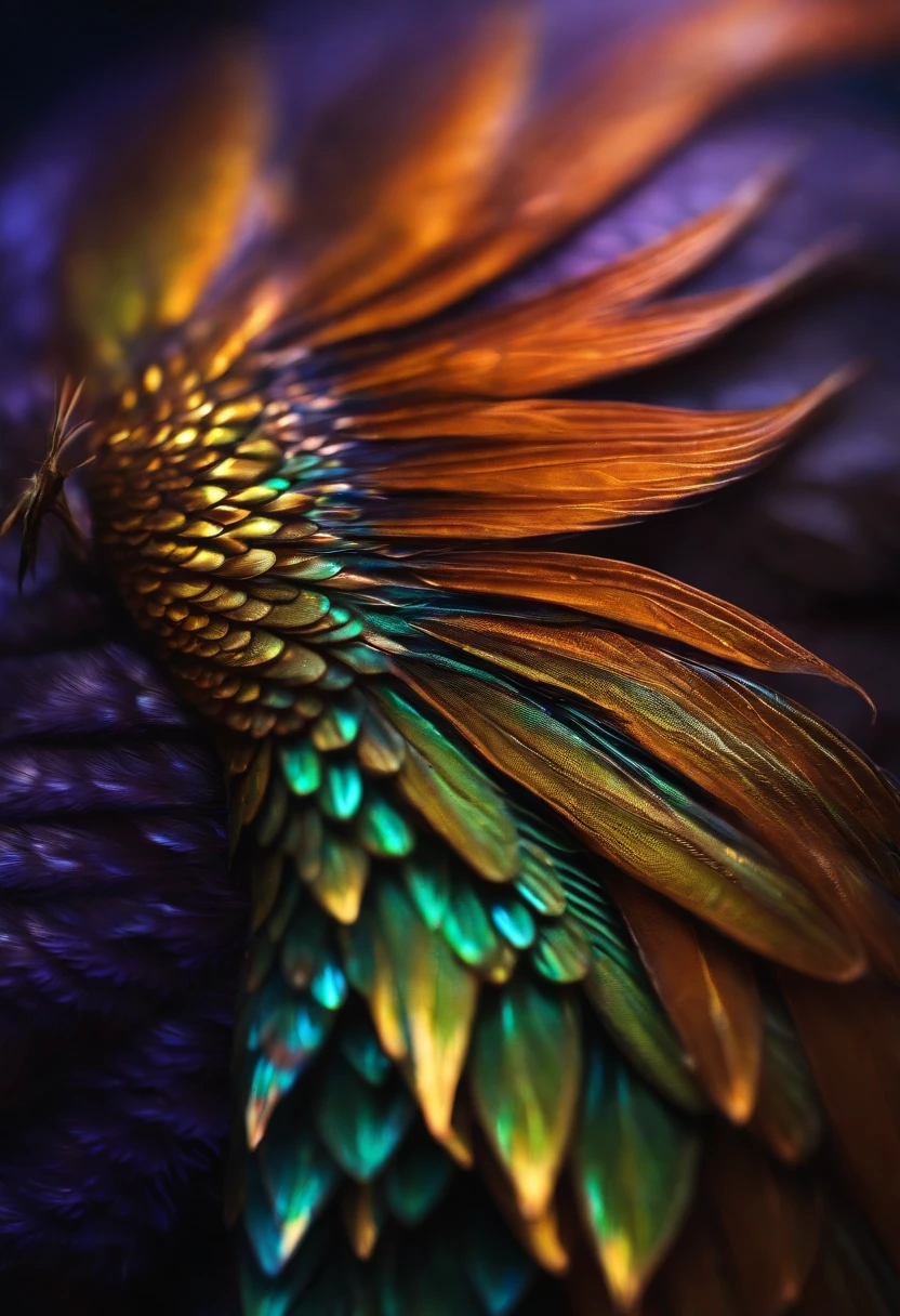 Phoenix-like creatures，Iridescent scales