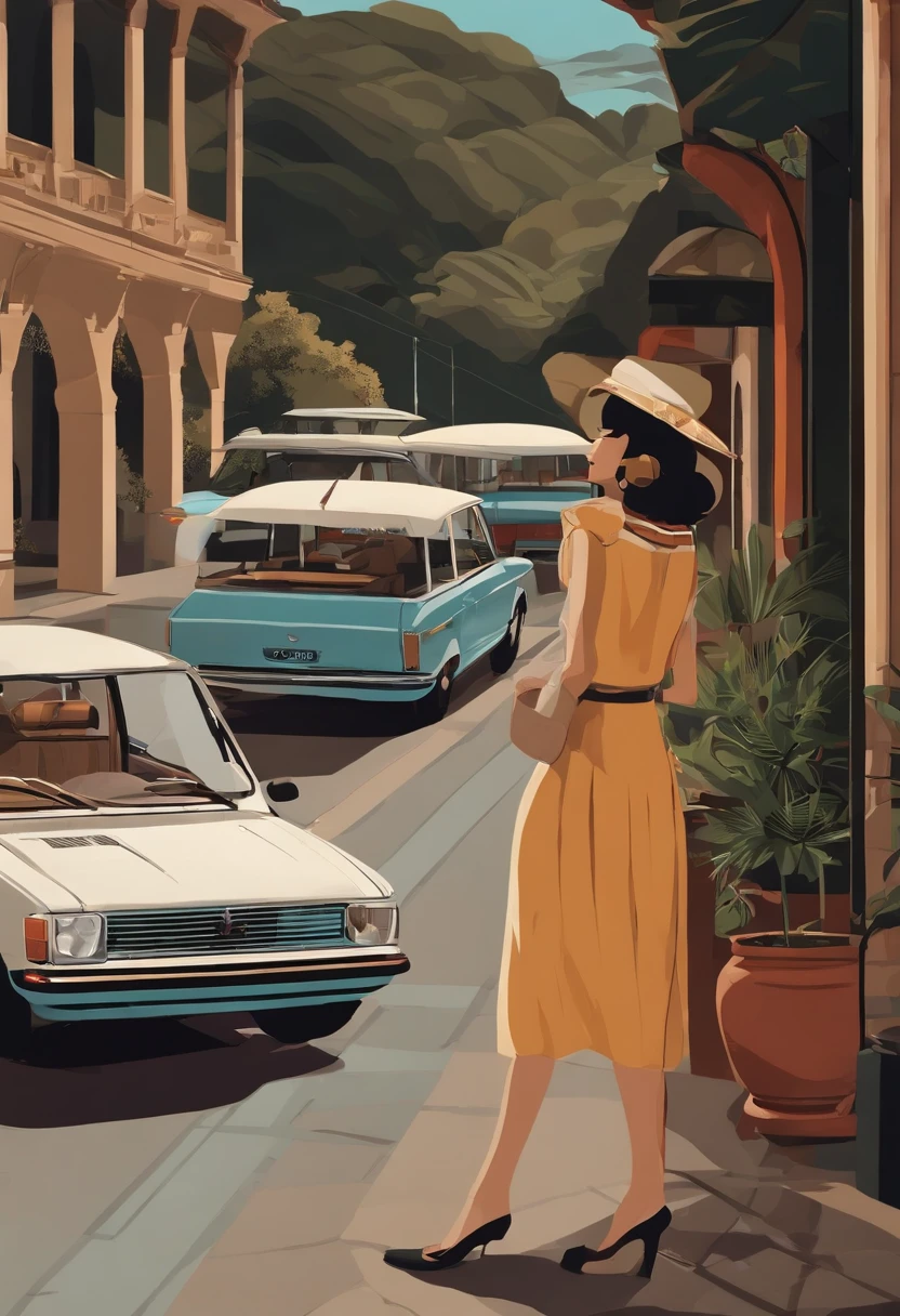 Vista lateral de um golf estilizado, art design, car wrap,esthetic, estilo anime nos anos 90, arte detalhada do anime, Arte de anime vintage dos anos 90, sombreamento de anime tradicional, Art with retro vibe, nostalgia, Clean and crisp details, arte com senso de movimento, Alto contraste, ultra-detalhado, Minimalista, History of the SEM