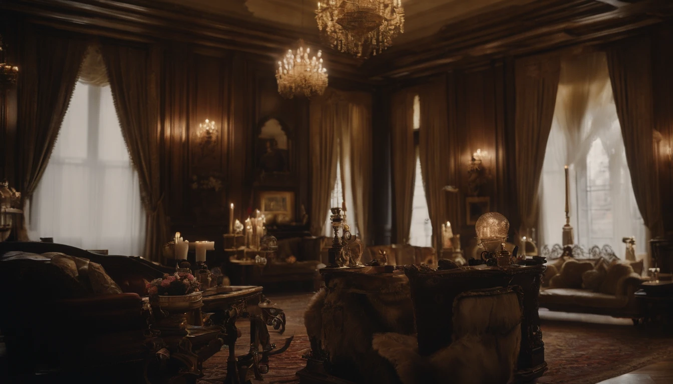 The inside of the mansion is filled with chaos and fear、Three panicked。