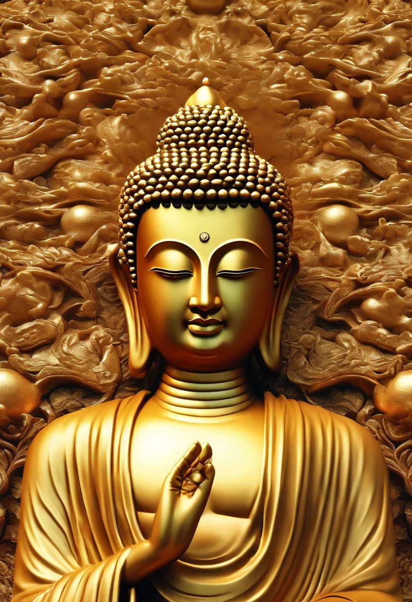 (fo)fo,Buddha in heaven and earth,surrealism, High detail, hyper photorealism, stereograms, Cinematic lighting, god light, hyper HD, Masterpiece, Textured skin, Best quality, A high resolution