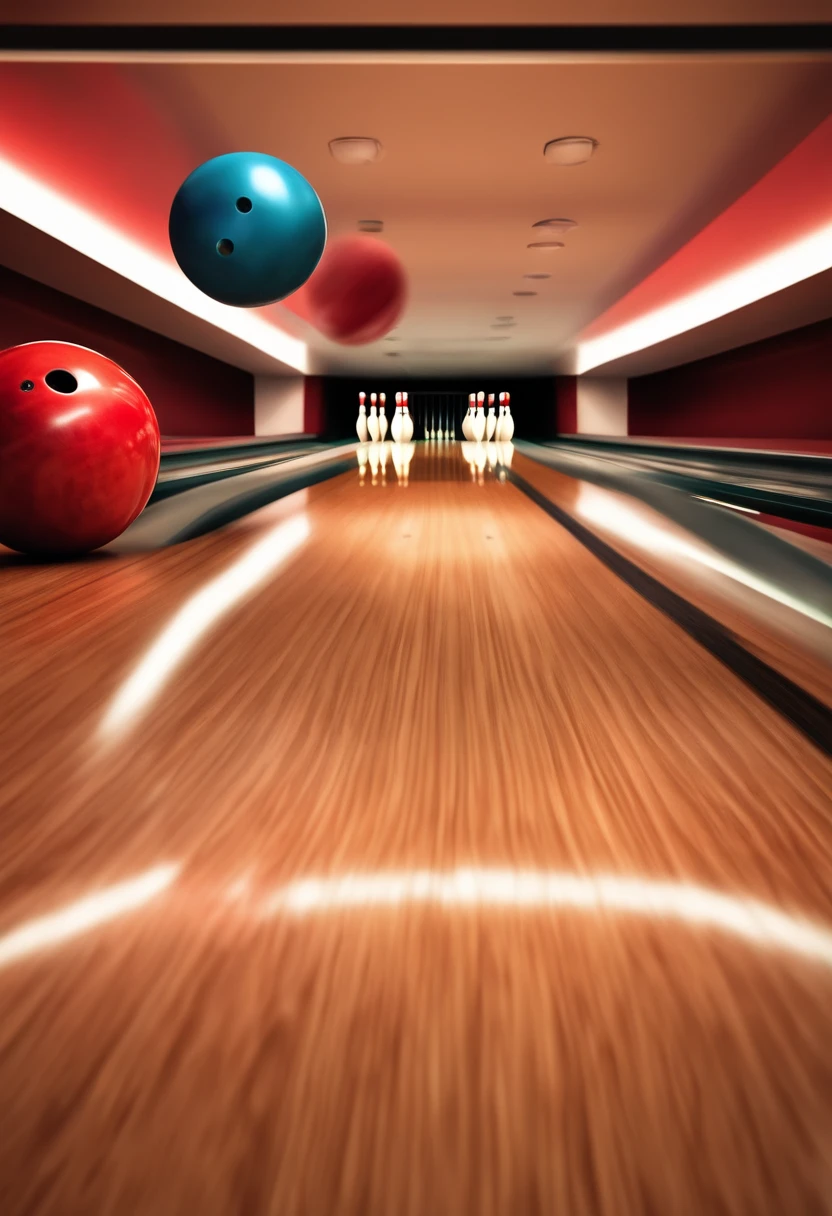 Bowling is a beautiful girl,Bowling,Bowling Ball,Bowling pins,strike,Pin Action,Animation,