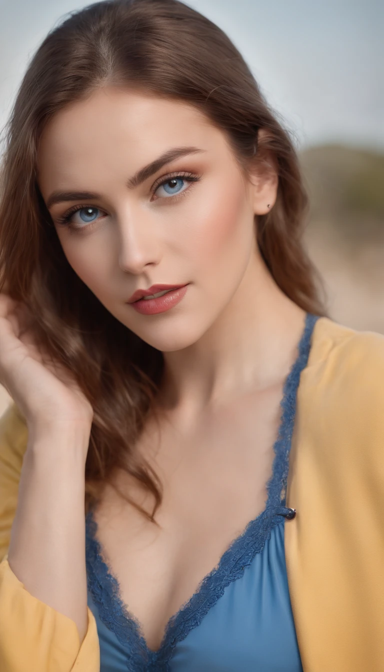 (Obra maestra, High resolution, fotorrealista:1.4), (Joven del sur de suecia:1.3), (ojos azules intensos que irradian brillo:1.3), (Cabello rubio moderno y elegante:1.2), (cejas negras gruesas y bien cuidadas:1.2), (nariz delgada perfectamente esculpida:1.2), (Labios regordetes y seductores:1.2), (Tez impecable y besada por el sol:1.3), (Comfortable and elegant yellow outfit:1.2), (Angle at eye level to capture your essence:1.2), (Canon EOS R6 mirrorless camera:1.2), (emparejado con un RF 50mm f de Canon/1.Lente USM de 2L:1.2), (capturando exquisitamente sus rasgos:1.2), (sacando a relucir su belleza natural:1.2), (Celebrating the charm of Mediterranean charm:1.1).