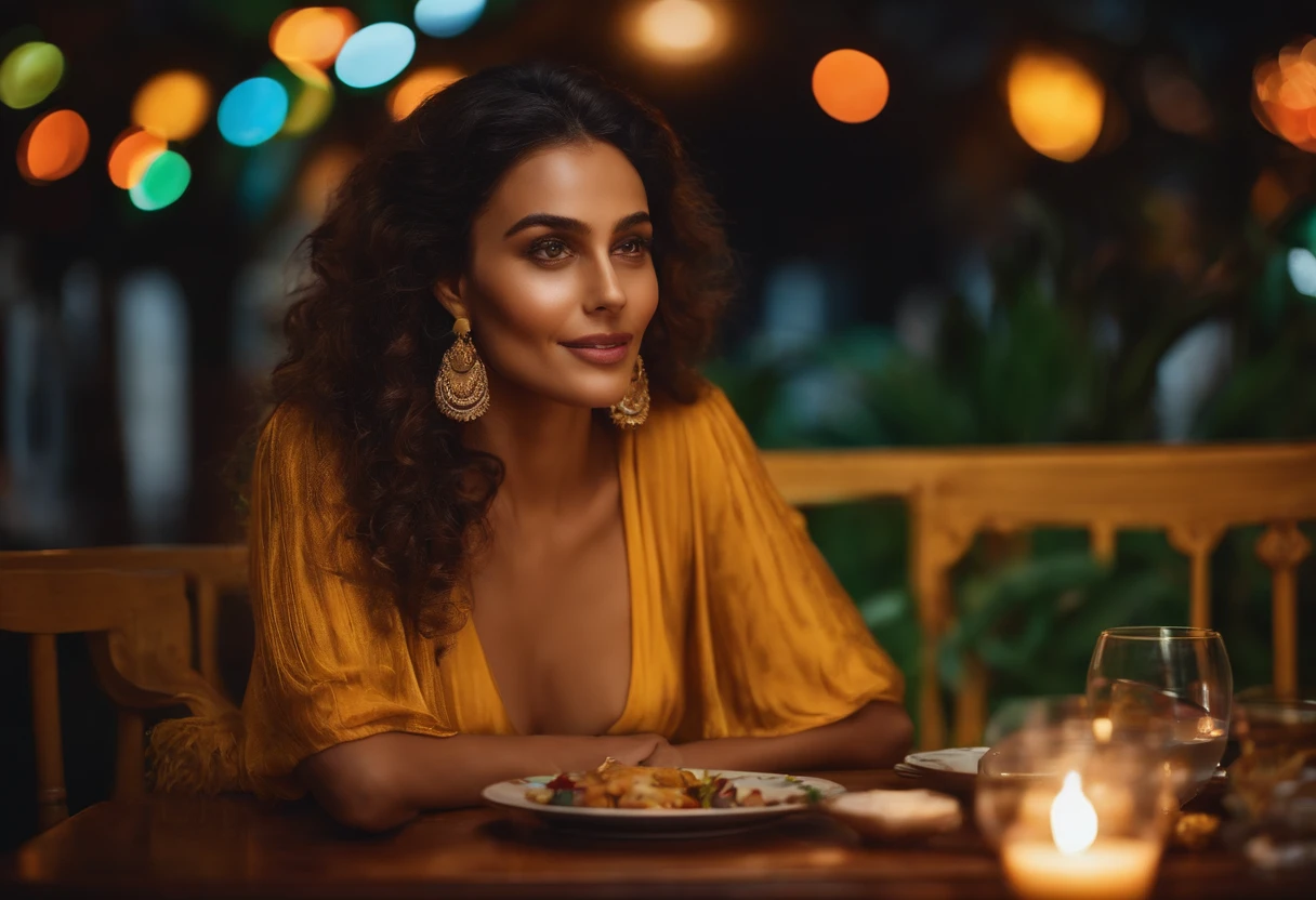 "Imagine uma cena com uma mulher comum, sitting facing the camera, authentically sharing your experiences and opinions in a relaxed and honest interview."