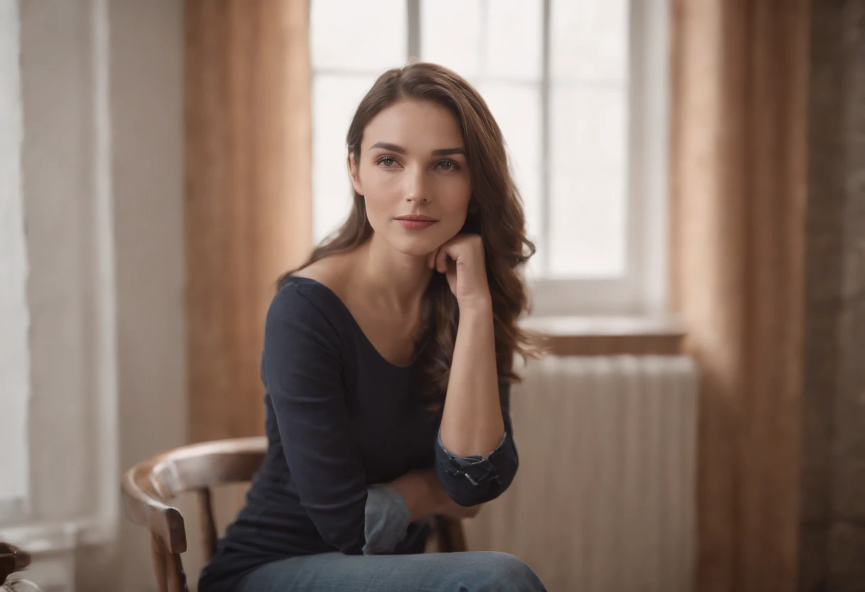 "Imagine a scene where a woman is sitting in a simple, humble room, Looking directly into the camera as she shares her insightful investing tips and personal stories about how she transformed her finances. His passion for the subject shines through his confident expression."