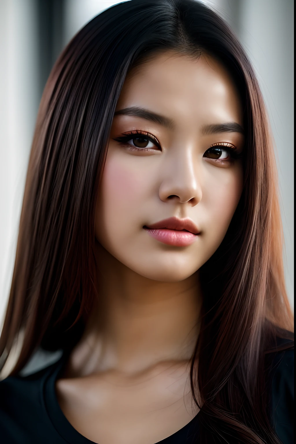 (CyberDutch_V2:0.99), A sexy, model shoot tyle, (Highly detailed CG Unity 8k wallpaper), photo of the most beautiful artwork in the world, Professional majestic photos, 8K UHD, Digital SLR, Soft lighting, hightquality, film grains, High Details, foco nítido, Dramatic, (Wearing a punk t-shirt), (Watching the viewer), (Detailed eyes) , (natural soft light), (a closeup), (魅惑的)