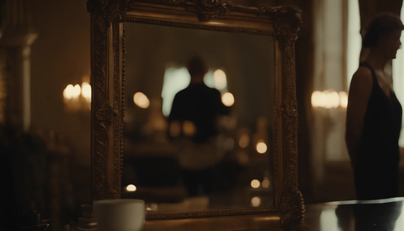 A desperately repaired the mirror