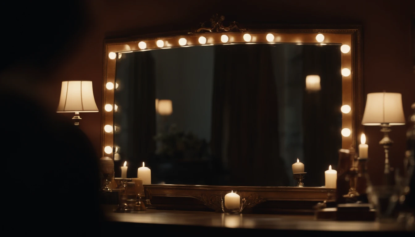 A desperately repaired the mirror