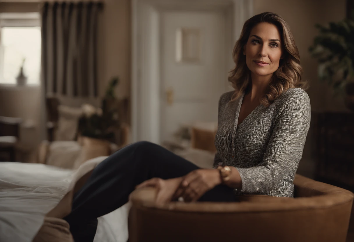 "Imagine a scene where a woman is sitting in a simple, humble room, Looking directly into the camera as she shares her insightful investing tips and personal stories about how she transformed her finances. His passion for the subject shines through his confident expression."