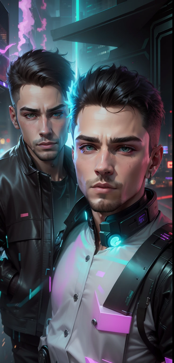 change background cyberpunk handsome boy,realystic face,8k,realystic,