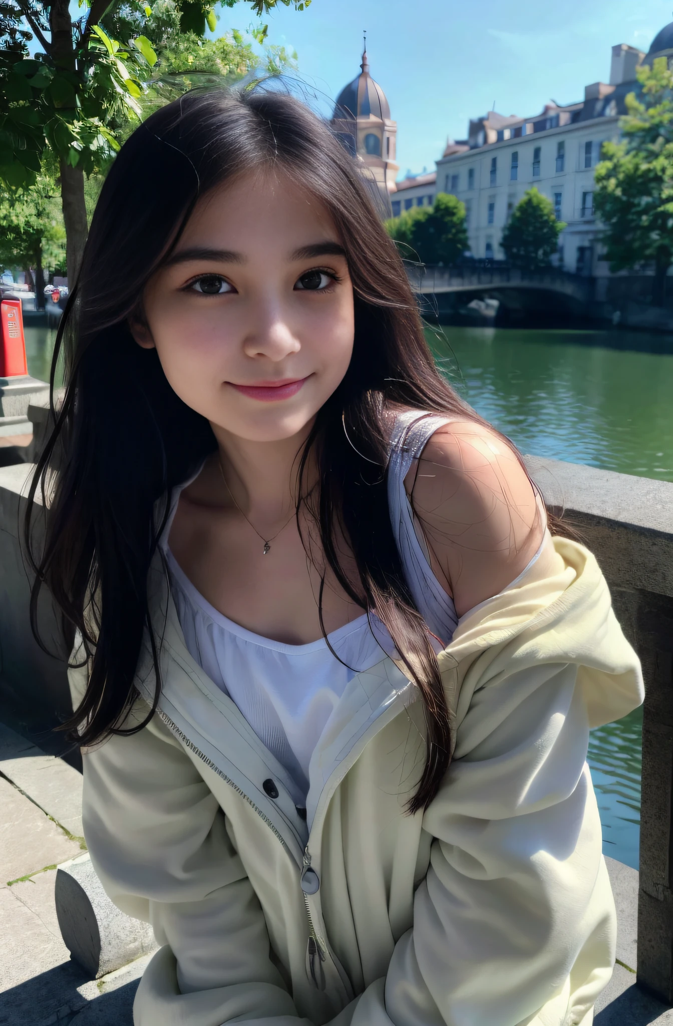 (realistic, photo-realistic:1.37),(8k, RAW photo, best quality, masterpiece:1.2), cute, ultra-detailed,heart-shaped pupils,physically-based rendering, ultra high res, kodakvision color, shot on Arricam LT Camera, bokeh, sharp focus,
looking at viewer,photorealistic,realistic, solo, photorealistic, best quality,extremely detailed face,extremely detailed eyes and face, beautiful detailed eyes,absurdres, incredibly absurdres,haunting smile,Messy hair, floating hair, ,