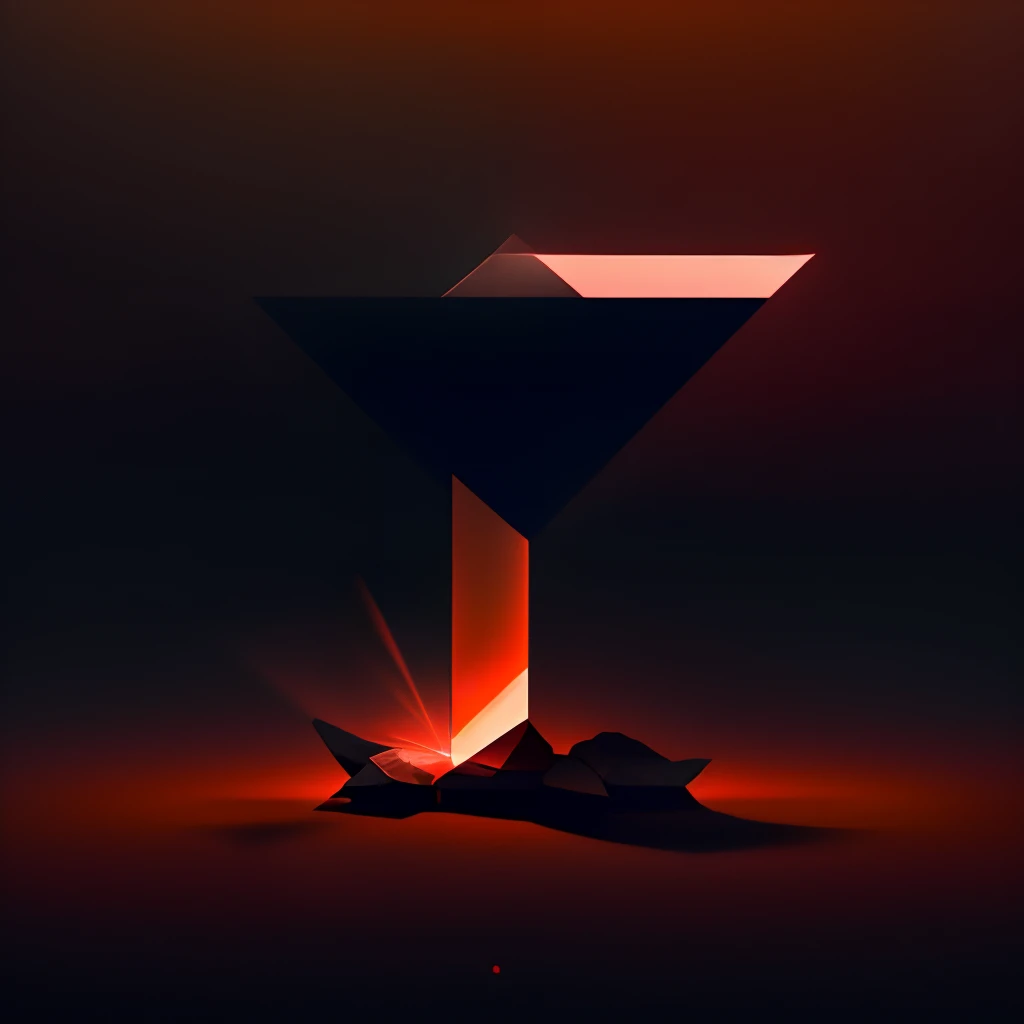 4 letters AAAA convert to logo Volumetric gradient from red to black. inspires respect and trust