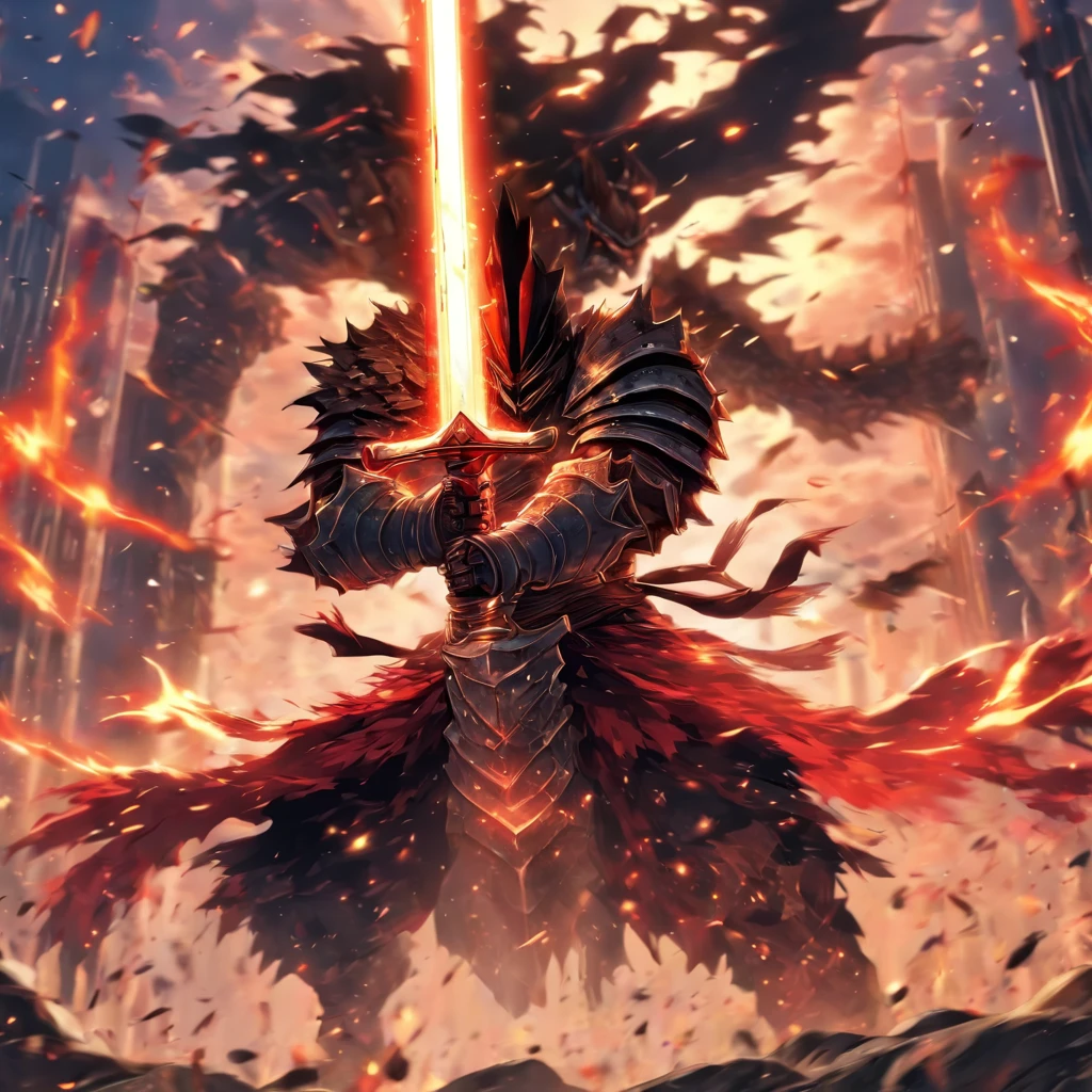 Arafed knight berserker swinging a giant sword with ruthless look on his eyes, giant sword, berserker, swinging sword, 8k visuals, 4k picture, 8k quality, 4k quality, best Picture of all time, masterpiece, (((sword swinging))), (((giant sword swinging))), (((arafed knight swinging sword)))