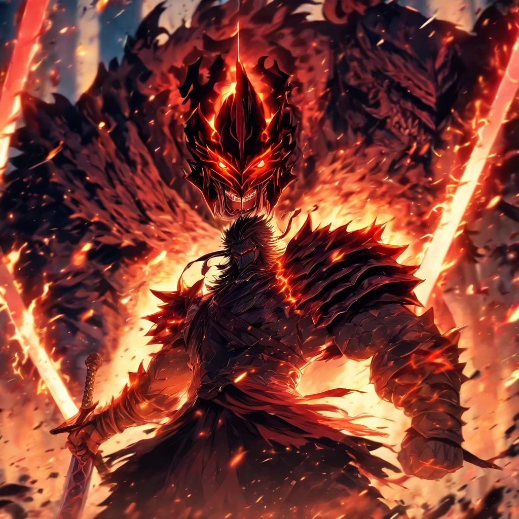 Arafed knight berserker swinging a giant sword with ruthless look on his eyes, giant sword, berserker, swinging sword, 8k visuals, 4k picture, 8k quality, 4k quality, best Picture of all time, masterpiece, (((sword swinging))), (((giant sword swinging))), (((arafed knight swinging sword)))
