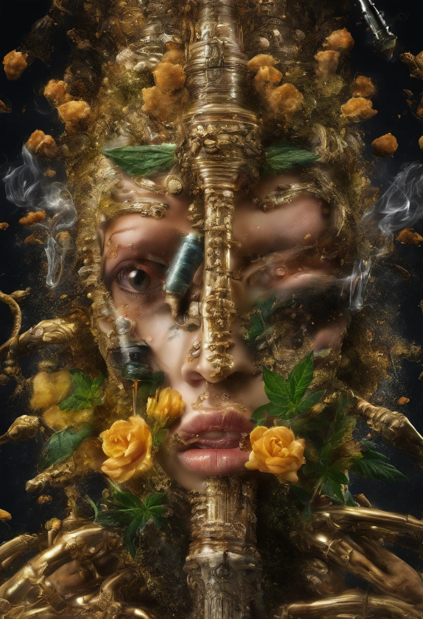 make my marijuana cigarette drip with honey in high quality and create psychedelic effects on the screen where I'm making my music