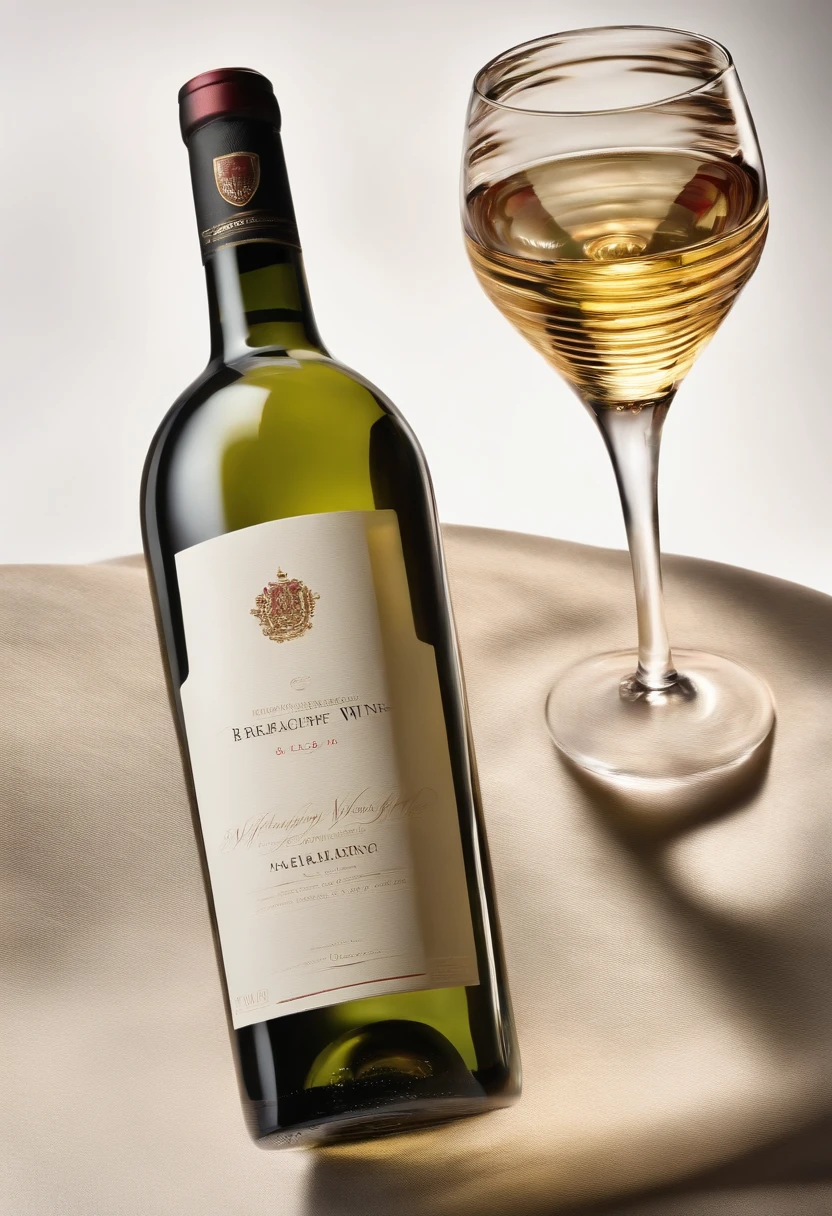 A bottle of foreign wine,white backgrounid