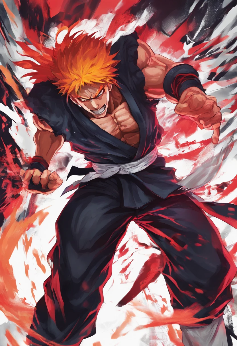 Ichigo with his last phase of hollow, being the scariest and strongest of all Bleach