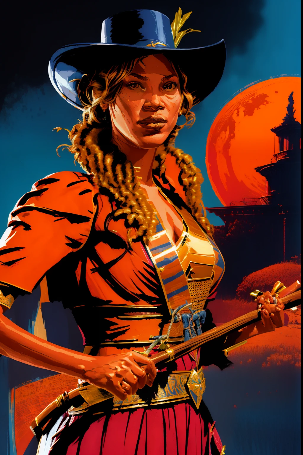 beyonce, retrato de close da fase, A beautiful woman with a bow and a noose in her hands, female archer, Ashe, the goddess artemis smirking, greek amazon warrior, Mugwort, Arqueiro florestal feminino, Guerreira Artemis adulta do norte, Colorido digitalmente, Epic Battle Fantasy, female warrior, inspirado em Jean Giraud, Inspirado em Jean Moebius Giraud, Estilo de Jean Giraud Moebius, Sci-Fi Classic Greek Fashion, Inspired by Ryūkōsai Jokei, vestes intrincadas