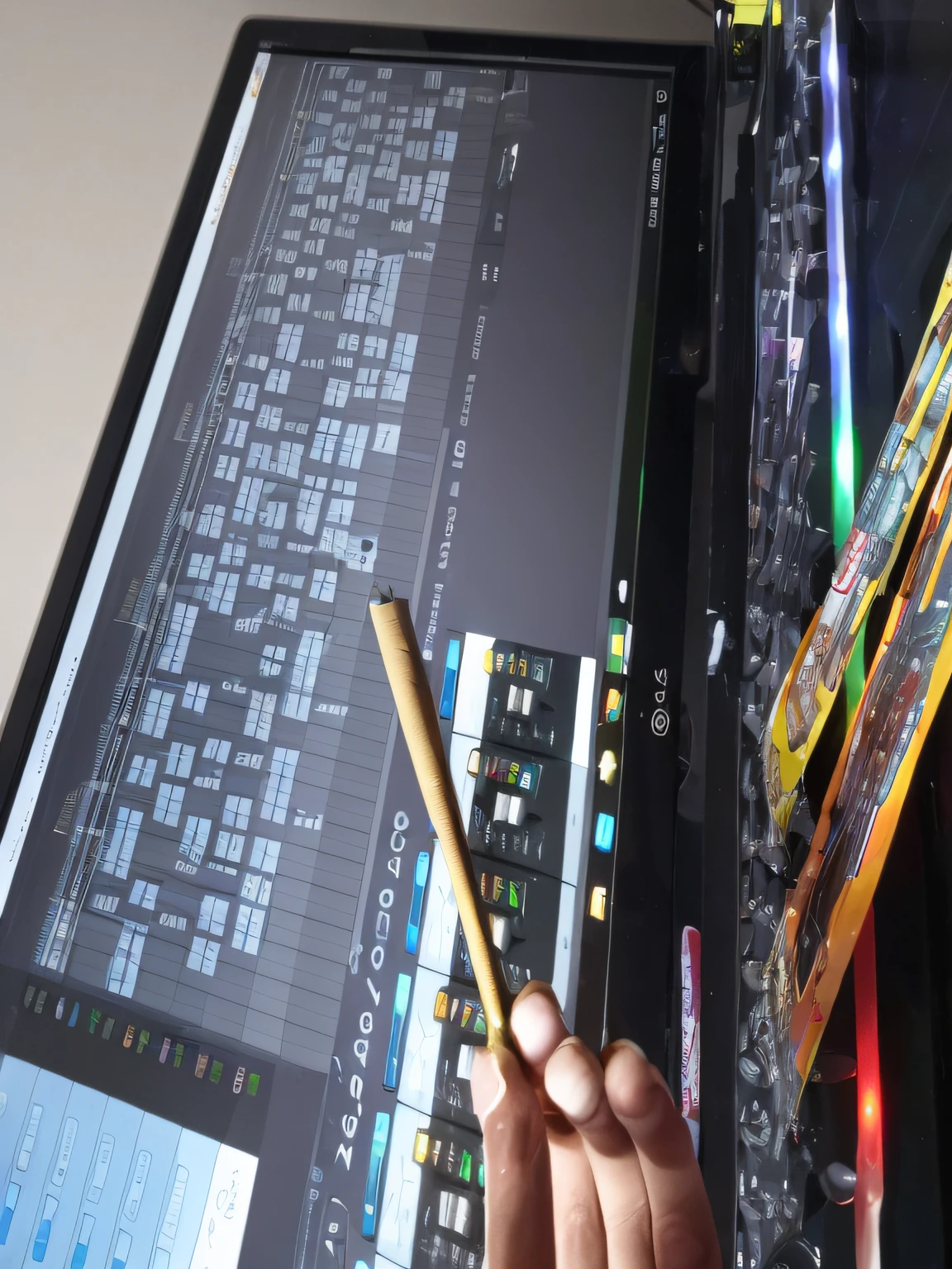 make my cigarette drip with honey in high quality and create effects on the screen where I'm making my music