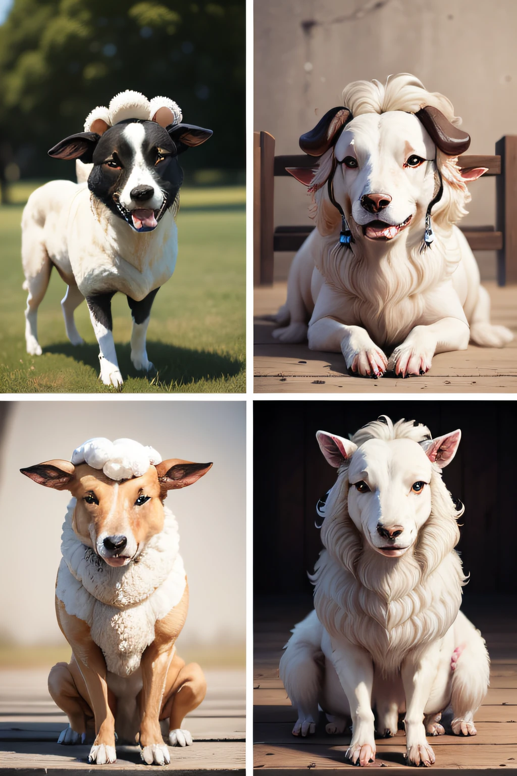 50 photos of half dog and half sheep