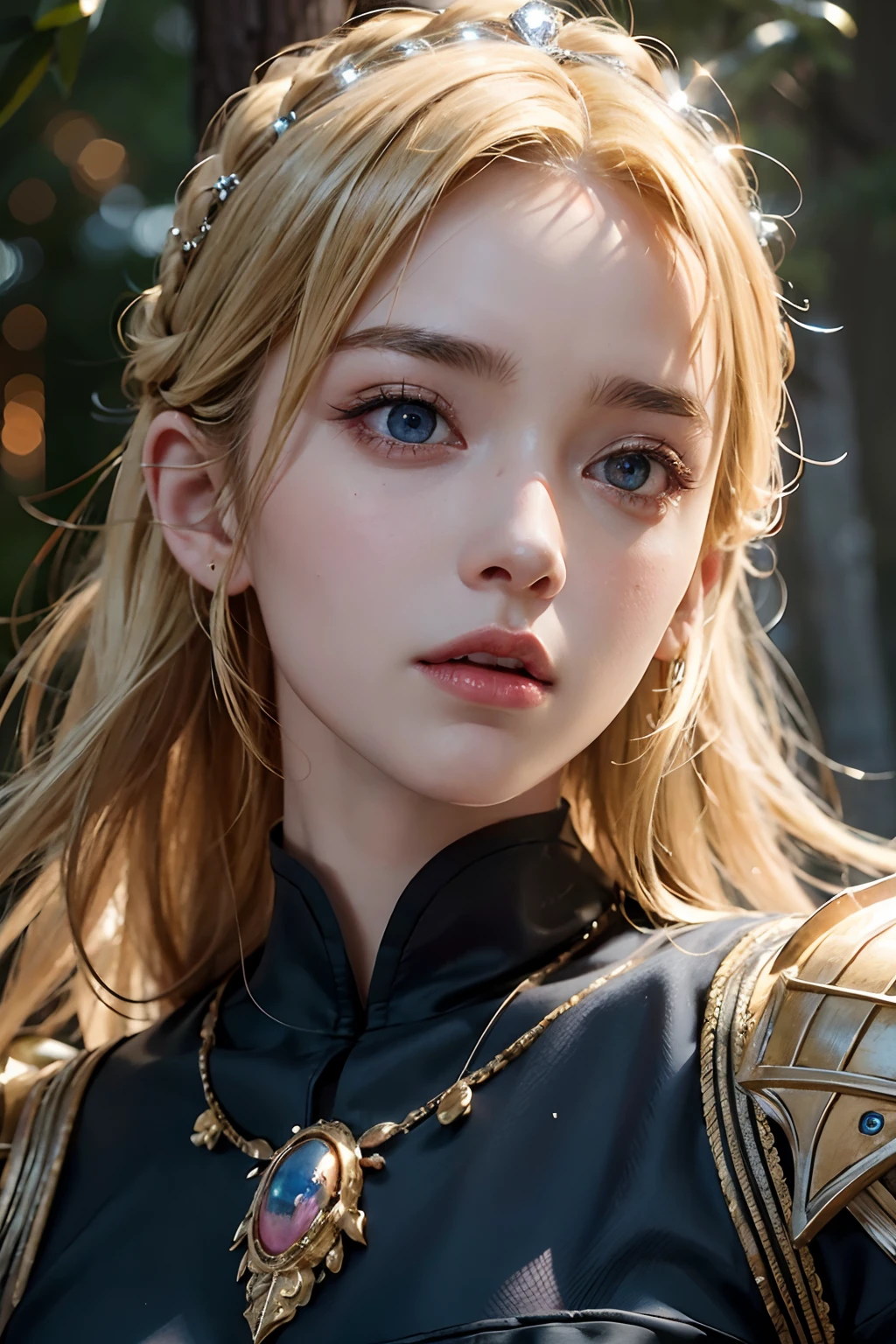 Hyper realistic super detailed Dynamic shot master piece scene cinematic scenes movie Epic Legendary European Princess glowing eyes face european face blond hair portrait view