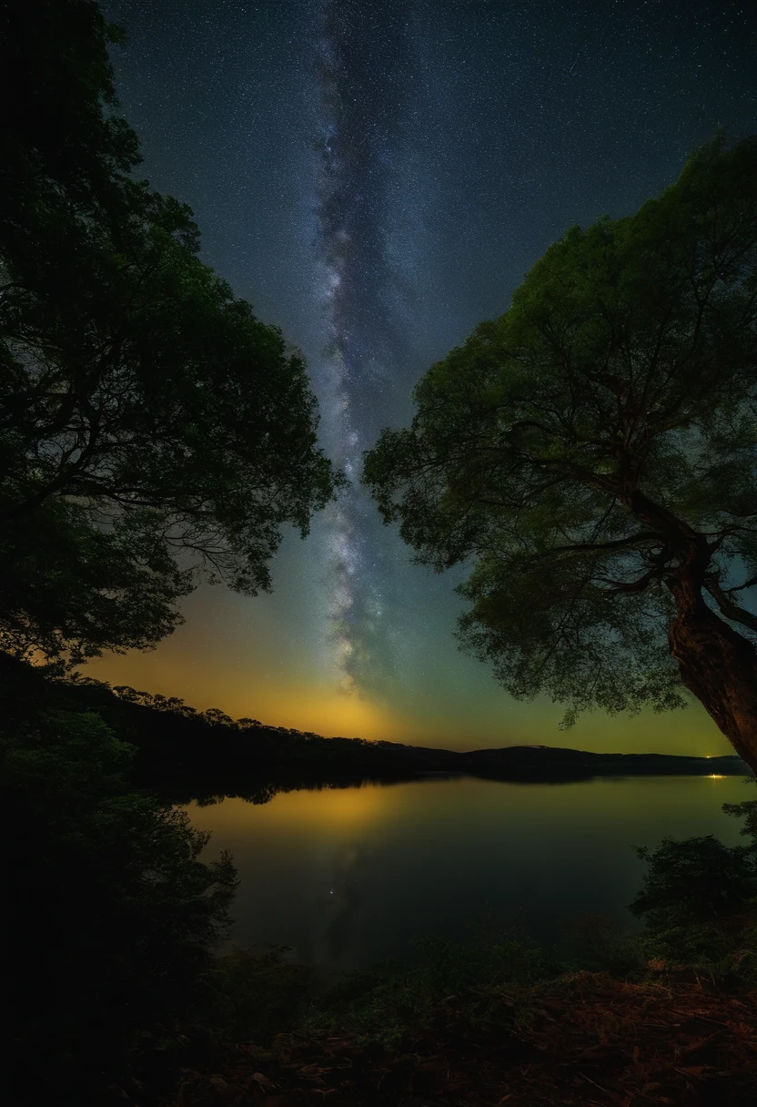 floresta a noite, escuro, frio, pouca luz