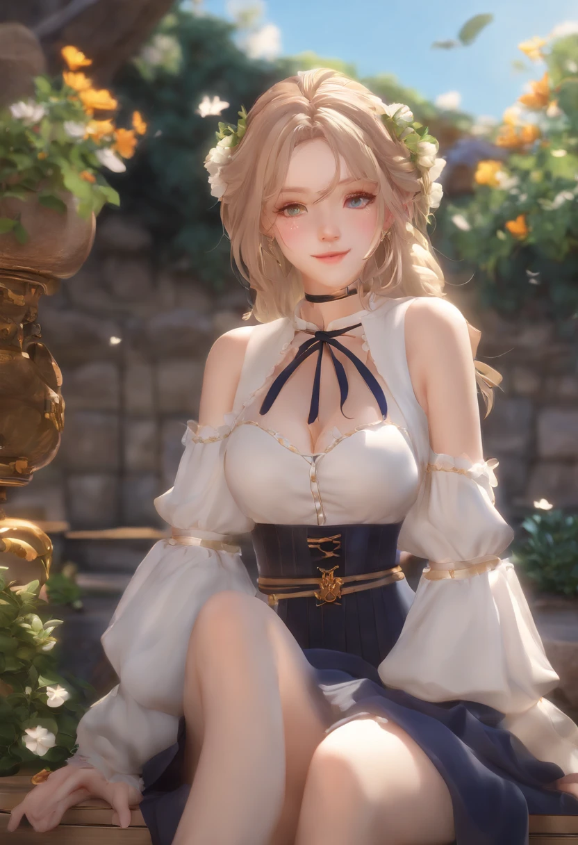 menina anime, Orelhas de gato roxas, cabelos longos, roupas bonitas, Estilo Guvez, Clareza 4K, cgStation Pop |, Arquitetura antiga, Menina sedutora, atraente, Genshin Keru, estilo anime, 8k, mulher bonita do anime, Frente da menina.