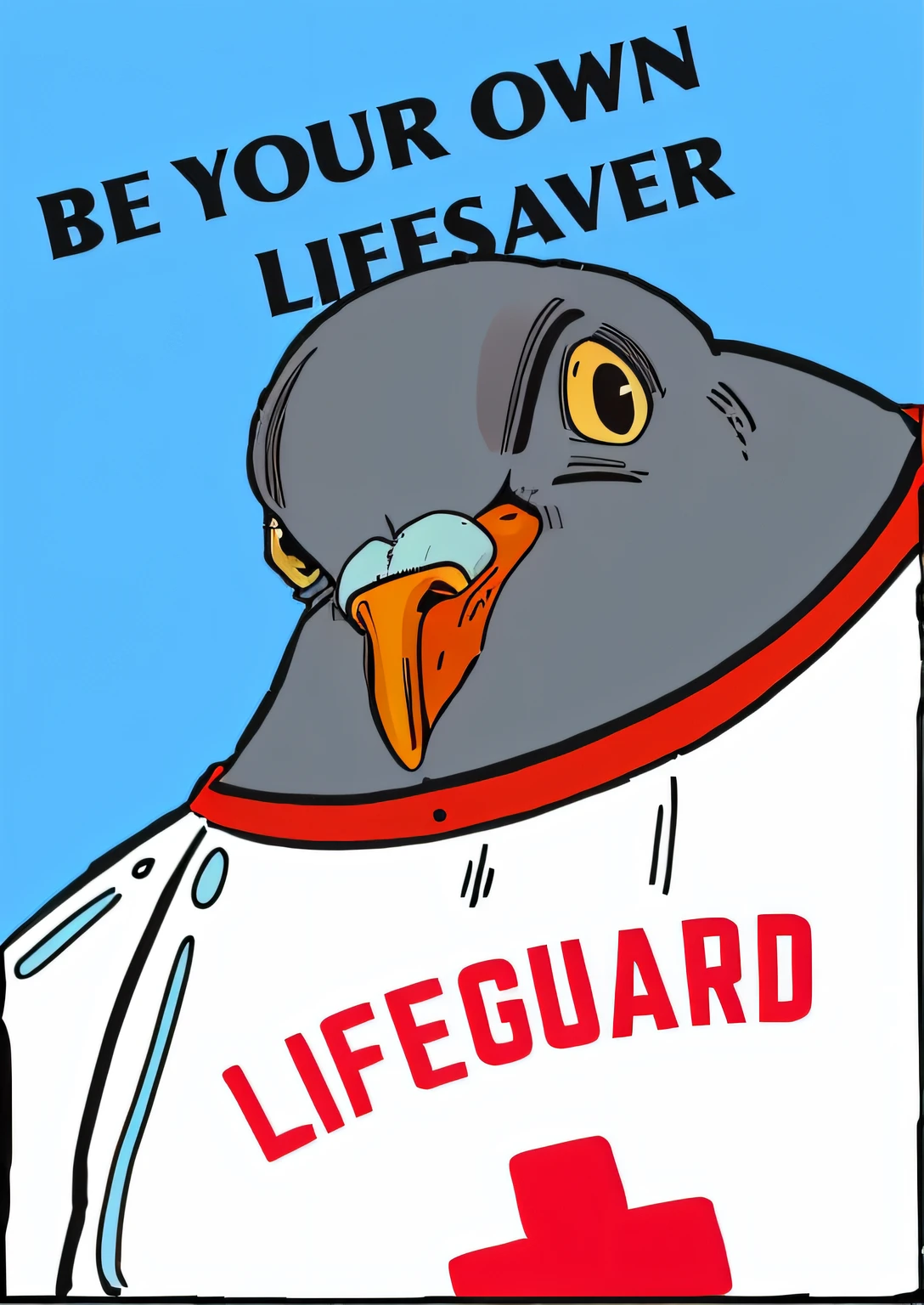 One wears a solid black double-breasted suit,Cartoon of a dove with a rose stuck in its chest, digitally colored, , Anthropomorphic pigeons, penguin, The temperament of the godfather Marlon Brando,The blue color of the background is replaced with an American interior。