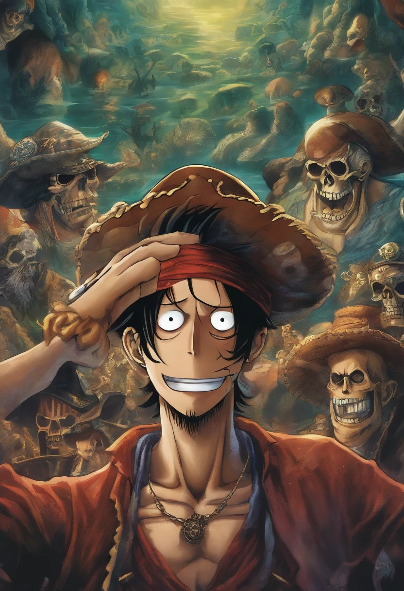 um pirata no estilo de desenho de eiichiro oda, one piece