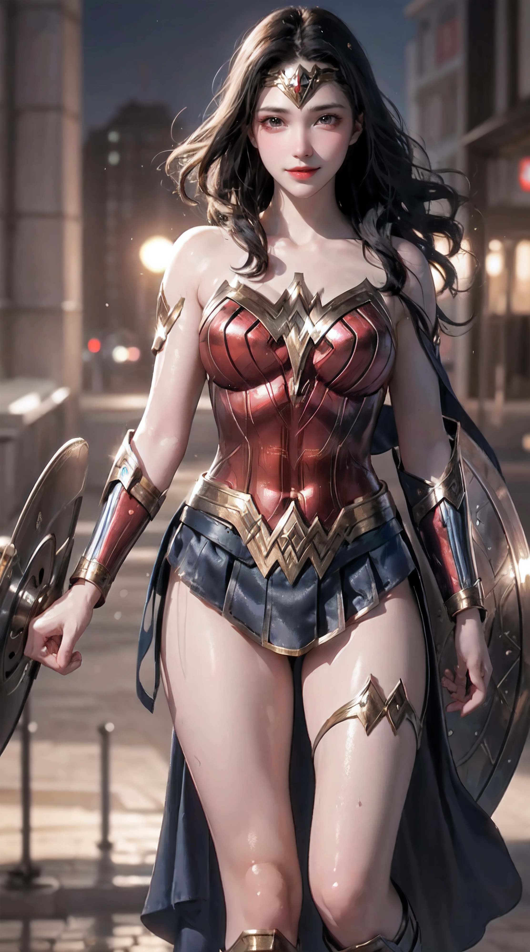 Wonder Woman, com short da marca badboy, bunda grande, marca badboy na bunda, pernas grossas, blusa curta da marca bad boy, Tennis Dolce Gabbana, corpo inteiro, muito realista, extremamente Realista, extremamente sexy, 8k, 8k extremamente detalhado), (um extremamente delicado e bonito), (obra-prima), (melhor qualidade: 1.0), (ultra highres:1.0)