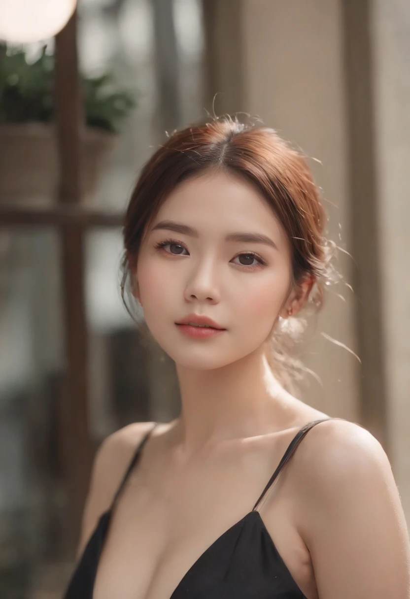 femele1People only、Upper body naked、I'm not wearing anything、ample breasts、Rich Perfect Style、an legs、A slight smil、cute face、glowy skin、double eyelids for both eyes、Natural makeup、
