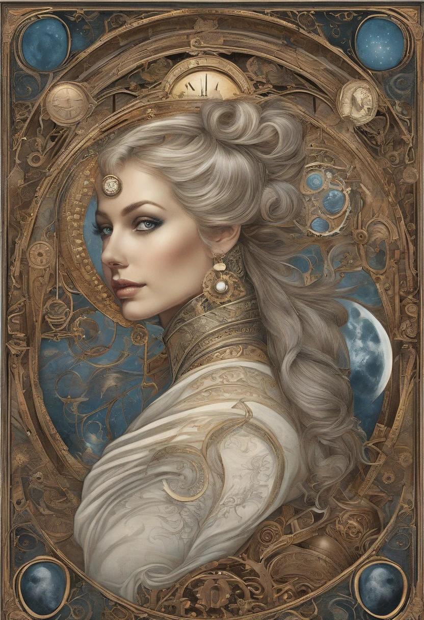 Masterpiece, (Best quality: 1.2), (Super fine: 1.2), illustration, (Extremely delicate and beautiful: 1.2), Film angle, Floating, (beatiful detailed eyes: 1.1), (Detail light: 1.1), film lights, Exquisite sky, woman, White hair, Blue eyes, (High ponytail: 1.1), Cloak, Glowing eyes, (Moon: 1.2), (Moonlight: 1.1), Starry sky, (Light particles: 1.1), Heavy fog , Snow painting, sketching, full bloom