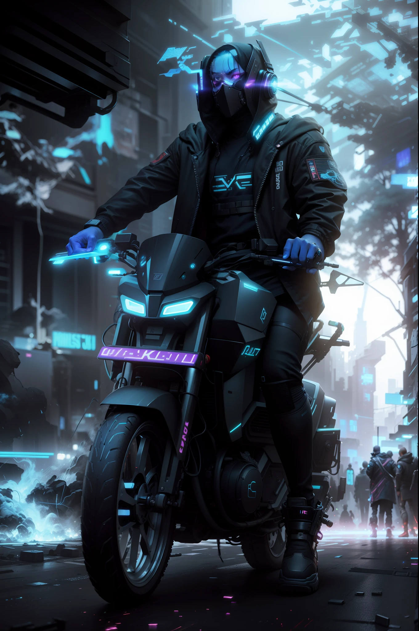 Change background cyberpunk 8k, ultra realistic