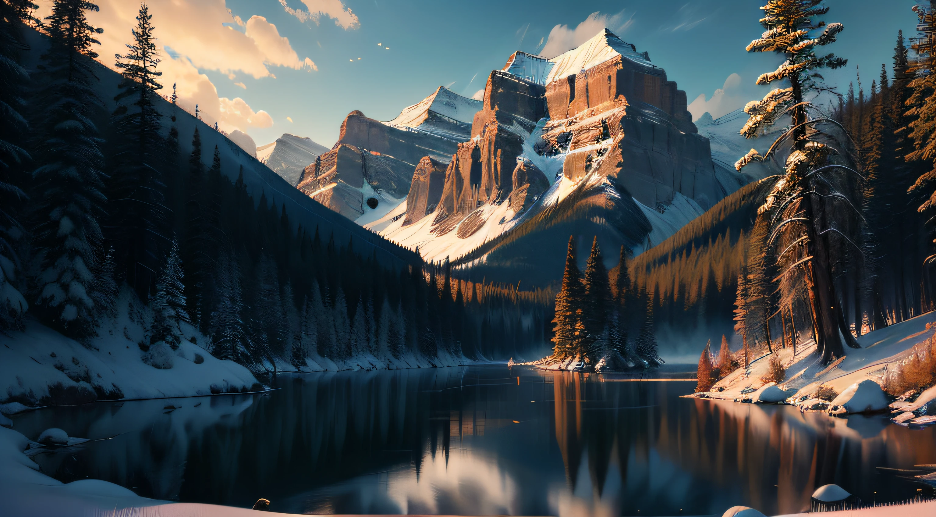 parque nacional de banff, 8k, hiper-realista, magica