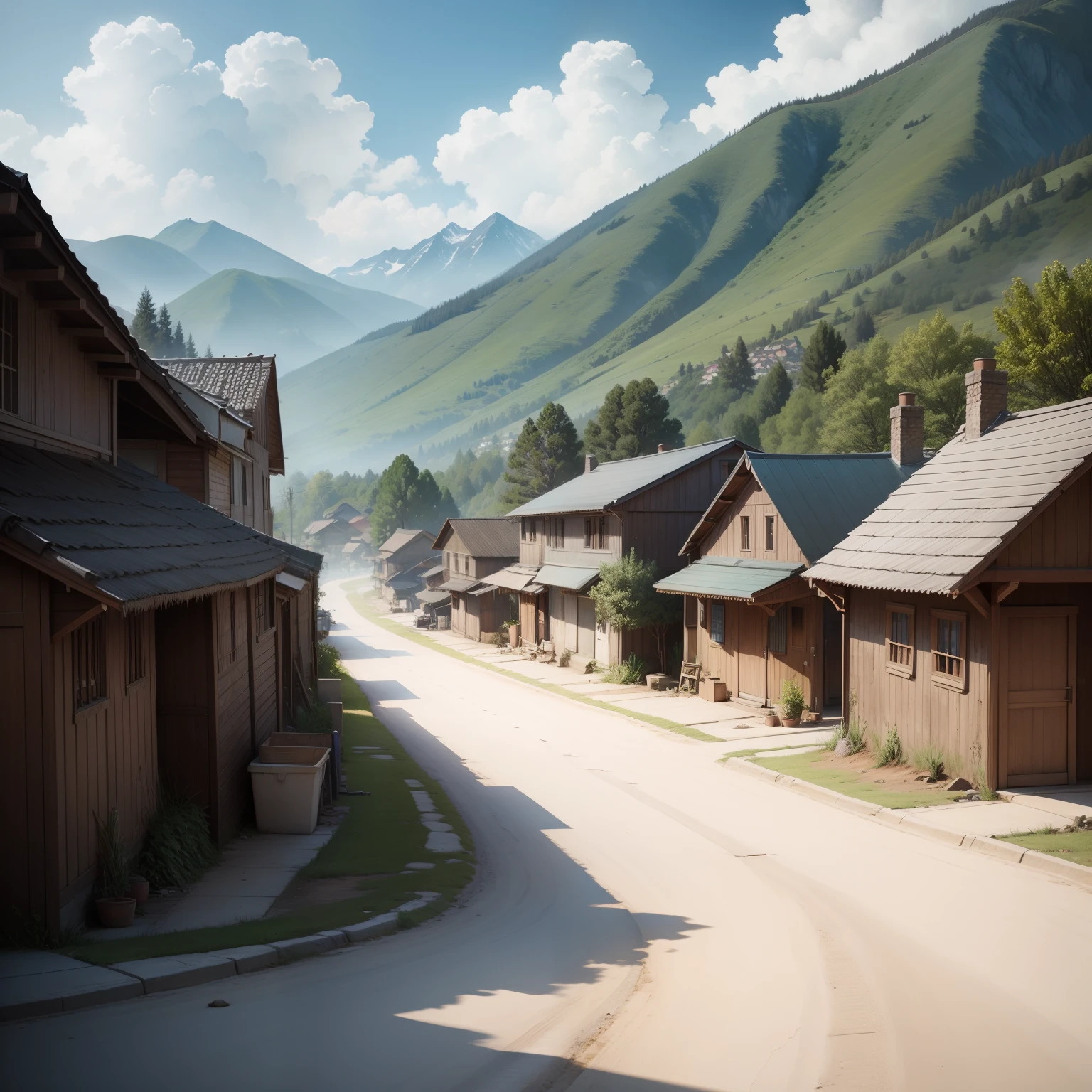 Sad voy road side Village realistic picture
