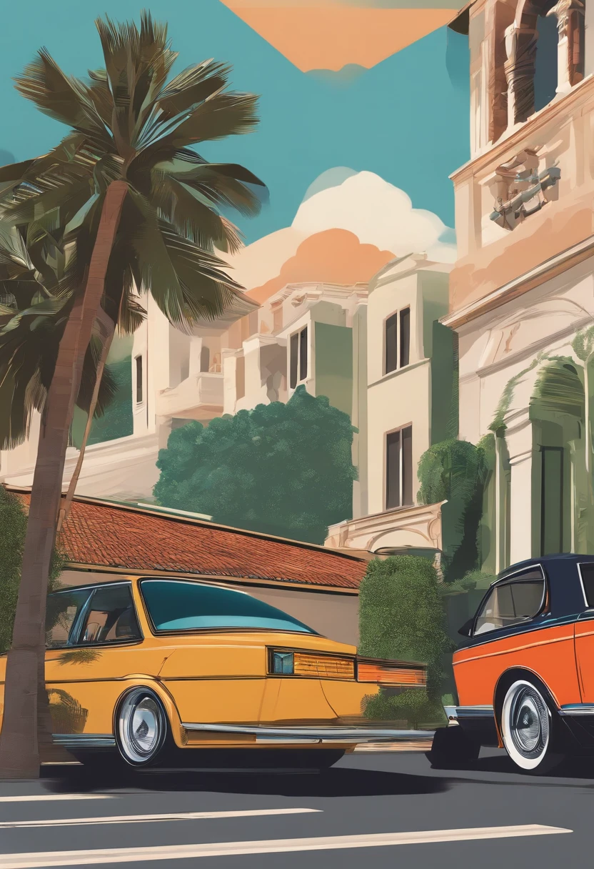 Vista lateral de um golf estilizado, art design, car wrap,esthetic, estilo anime nos anos 90, arte detalhada do anime, Arte de anime vintage dos anos 90, sombreamento de anime tradicional, Art with retro vibe, nostalgia, Clean and crisp details, arte com senso de movimento, Alto contraste, ultra-detalhado, Minimalista, History of the SEM