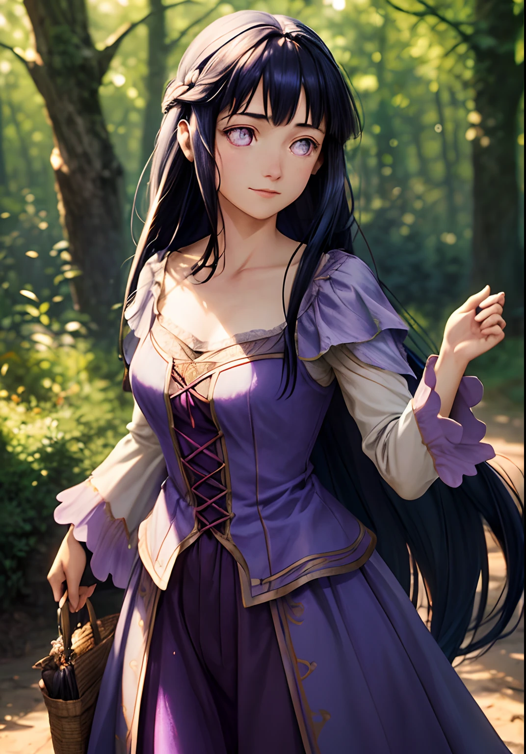 Dappled Light,(Rapunzelwaifu),very long dark blue hair,soft purple dress, and adventurous spirit make her a favorite Disney princess character to cosplay., colorful, realistic round eyes, dreamy magical atmosphere, superheroine costume, (skin texture) (film grain), (warm hue, warm tone:1.2), close up, cinematic light, sidelighting, Blunt Bangs, purple eyes,very long dark blue hair,photo by George W. Harris